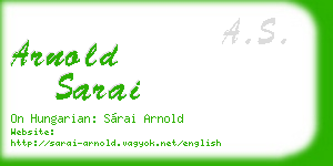 arnold sarai business card
